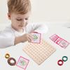 Skrtuan Wooden Geoboard with Pattern Cards & Rubber Bands, Montessori STEM Educational Toy for Kids 3-5 5-8 Years Old, Brain Teaser Puzzle Game for Geometry Learning and Creative Shapes view 4