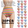 MLcnleS Colorful Doll Underwear Clothes Fits 11.5 Inch Dolls - Striped Flower Solid Color Random Pattern Elastic Doll Accessories 30 Piece view 3