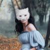 NUOBESTY Lion Mask Animal Half Mask Novelty Halloween Masquerade Cosplay Costume Prop for Halloween Party Supplies view 3