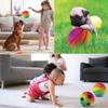 Bedwina Mini Rainbow Sports Balls - 5 Inch (Pack of 4) Inflatable Vinyl Balls for Kids and Toddlers with Hand Air Pump, Basketball, Volleyball, Soccer for Playground, Indoor and Outdoor view 4