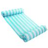 COMFY FLOATS 91613VM Inflatable PVC Vinyl Striped Hammock Chair Pool Float, Teal and White with Double Inflatable Tubes view 1