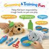 34-Piece Kids Pretend Vet Playset, Veterinarian Role Play Doctor Toy Kit with Plush Dog & Cat, Pet Care Grooming Set with Carrier & Medical Tools view 3