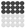 22mm Plastic Black White Backgammon and Checkers Chips Pieces Replacement Ridged Game Chips Travel Backgammon view 1