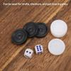 22mm Plastic Black White Backgammon and Checkers Chips Pieces Replacement Ridged Game Chips Travel Backgammon view 4