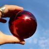 Bundled Set in Ruby Red and Clear of DSJUGGLING Acrylic Contact Juggling Ball - Approx. 3" - 75mm view 3