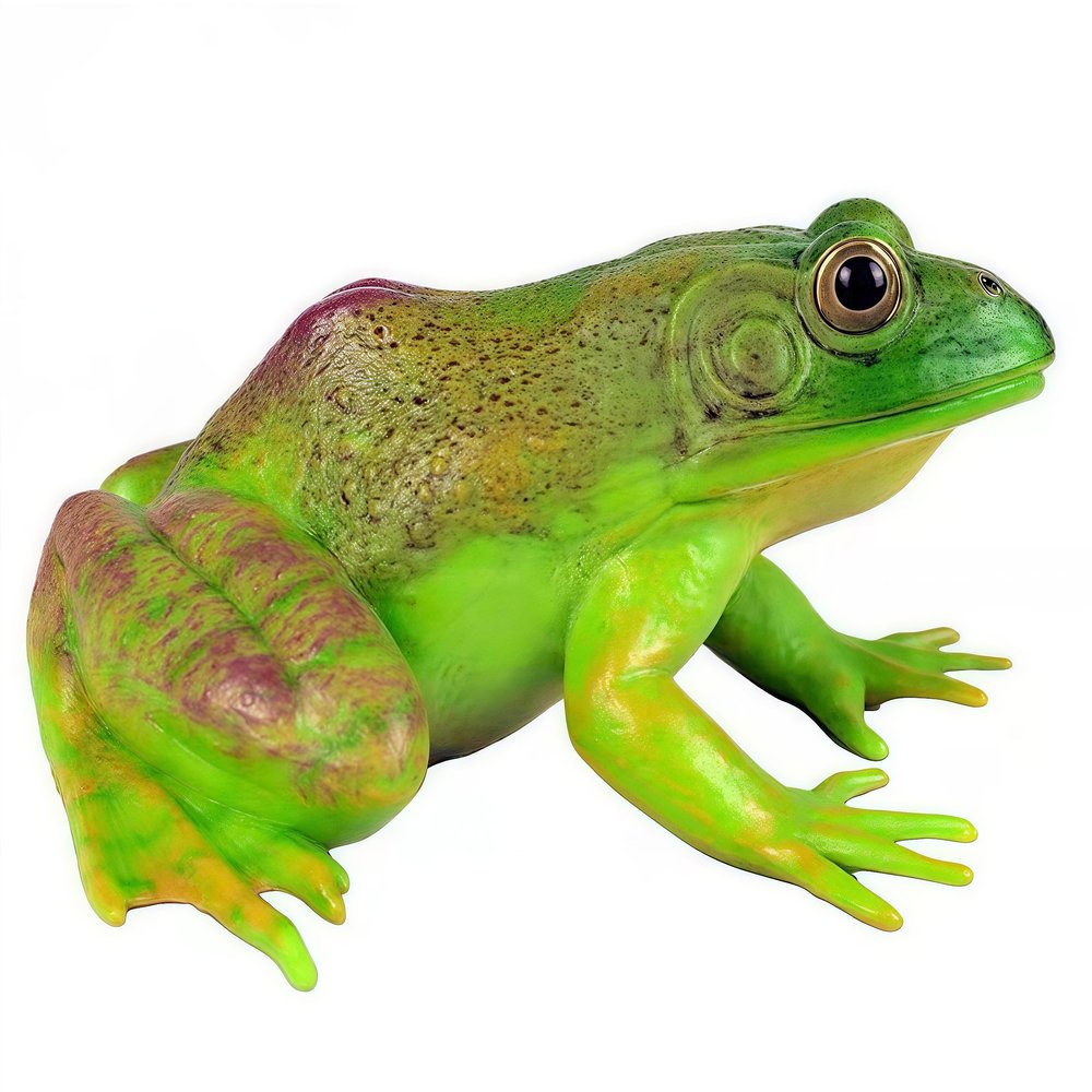 Gemini&Genius Tree Frog Realistic Hand Painted Toy Large Size Bullfrog Figurine Model Quality Construction Rubber Animals Educational and Role Play Toys for Ages 3 and Up Kids