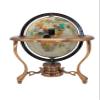 Unique Art 10-Inch Tall Table Top Pearl Ocean Gemstone World Globe with Copper Tripod Stand (150 GT PEARL COPPER) view 1