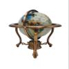 Unique Art 10-Inch Tall Table Top Pearl Ocean Gemstone World Globe with Copper Tripod Stand (150 GT PEARL COPPER) view 3