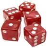 Cyber-Deals Set of 16mm Marbleized Dice and Black PU Leather, Velvet Lined Dice Cup with Storage Compartment (Gift Boxed) (Red Dice, Black Lining Cup) view 2