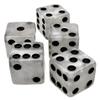Cyber-Deals Set of 16mm Marbleized Dice and Black PU Leather, Velvet Lined Dice Cup with Storage Compartment (Gift Boxed) (Pearl Dice, Black Lining Cup) view 2