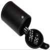 Cyber-Deals Set of 16mm Transparent Dice and Black PU Leather, Black Velvet Lined Dice Cup with Storage Compartment (Gift Boxed) (Black Glitter) view 1