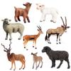 Flormoon Animal Figures 8 pcs Realistic Plastic Sheep Figurines Set Includes Black Lamb, Pronghorn Antelope etc. Science Project, Learning Educational Toys, Birthday Gift for Kids Toddlers view 1