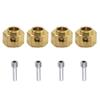 kingsea 4Pcs Brass Weight 8mm Widen 12mm Hex Wheel Hubs Adapters Compatible with TRX4 1/10 RC Crawler (8mm) view 1
