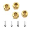 kingsea 4Pcs Brass Weight 8mm Widen 12mm Hex Wheel Hubs Adapters Compatible with TRX4 1/10 RC Crawler (8mm) view 3