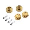 kingsea 4Pcs Brass Weight 8mm Widen 12mm Hex Wheel Hubs Adapters Compatible with TRX4 1/10 RC Crawler (8mm) view 4