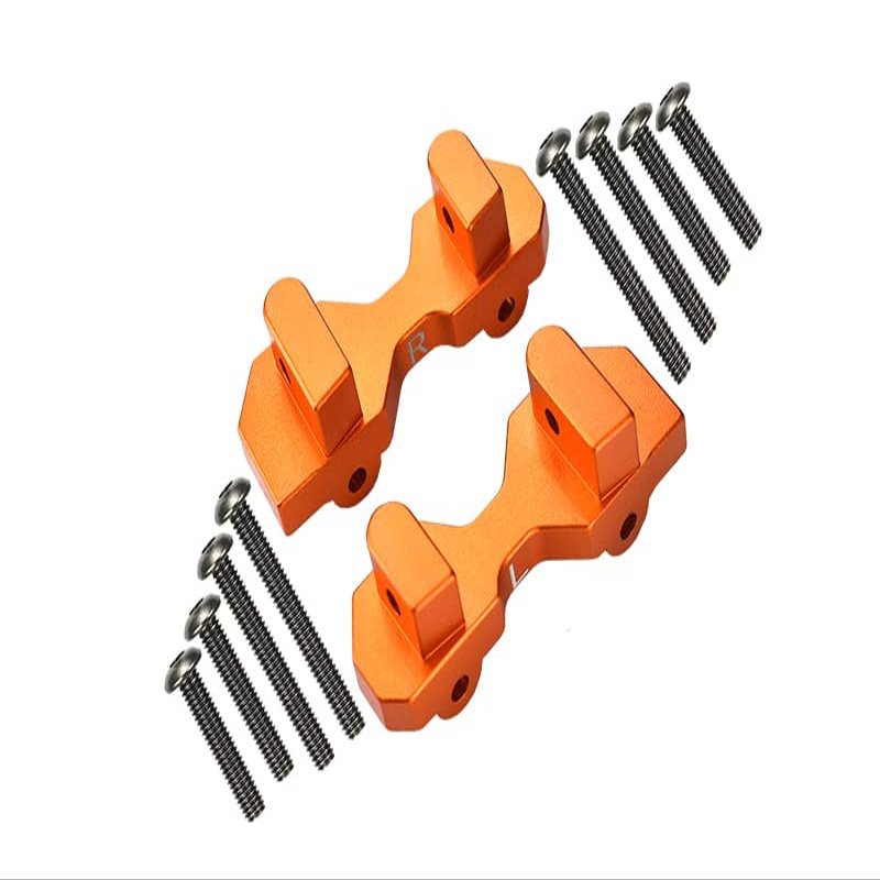 GPM Upgrades Aluminum Front Damper Mount for 1/7 Unlimited Desert Racer (85076-4) Rc Cars (Orange)