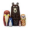 HYCLES Nesting Dolls Russian Matryoshka Wood Stacking Nested Set for Kids Handmade Toys for Children Kids Christmas Birthday Decoration Halloween Wishing Gift view 1