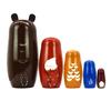 HYCLES Nesting Dolls Russian Matryoshka Wood Stacking Nested Set for Kids Handmade Toys for Children Kids Christmas Birthday Decoration Halloween Wishing Gift view 3