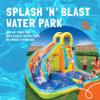Banzai Splash N Blast Water Slide, Heavy Duty Inflatable Backyard Water Park w/ Waterslide, Ball Hoop, & Cannon, for Kids Ages 5-12, Multicolor view 2