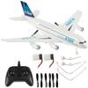 OTTCCTOY RC Plane Remote Control Airplane 2.4Ghz DIY 2 Channels Remote Control Airplane Built in 6-Axis Gyro, A380 RC Aircraft for Kids EPP Foam Glider for Beginner view 1