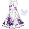 Flower Girls Dress White Tea Party Gloves Princess Dress Size 4-5 view 1