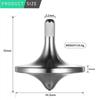 CHEETOP Stainless Steel Spinning Top, Premium Exquisite Perfect Balance Well Made Metal Desk EDC Little Fidget Toy, Spin Long Time Over 6 Minutes, Great Value (Silver, Large Diameter 34mm) view 2