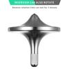 CHEETOP Stainless Steel Spinning Top, Premium Exquisite Perfect Balance Well Made Metal Desk EDC Little Fidget Toy, Spin Long Time Over 6 Minutes, Great Value (Silver, Large Diameter 34mm) view 3
