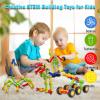 Huaker Stem Building Toys for 3 4 5 6 7 8 Year Old Boys Girls Kids,125 Pieces Building Blocks Educational Learning Toys with Large Storage Box,Ideal Christmas Birthday Gifts view 2