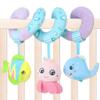 Caterbee Baby Stroller Toy, Activity Spiral Plush bar Toy Accessories, Car Seat Toys with Bell for boy or Girl 0 Months+ (Ocean) view 1