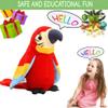 GREUS 9'' Cute Talking Parrot Repeats What You Say Electronic Interactive Plush Toy Stuffed Animal Record Parrot Waving Wings Funny Bird Toys for Children Girls Boys Best Xmas Gift (Red Parrot) view 2