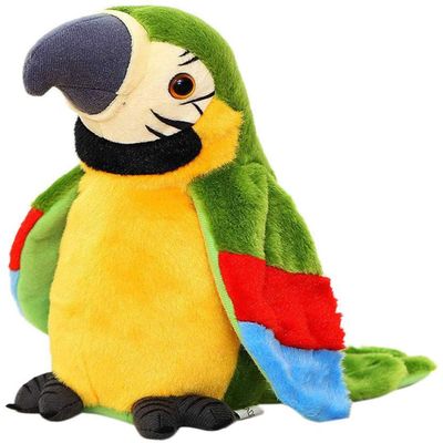 9'' Cute Talking Parrot Repeats What You Say Electronic Interactive Plush Toy Stuffed Animal Record Parrot Waving Wings Funny Bird Toys for Children Girls Boys Best Xmas Gift (Green Parrot)