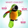 9'' Cute Talking Parrot Repeats What You Say Electronic Interactive Plush Toy Stuffed Animal Record Parrot Waving Wings Funny Bird Toys for Children Girls Boys Best Xmas Gift (Green Parrot) view 2