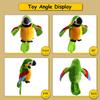 9'' Cute Talking Parrot Repeats What You Say Electronic Interactive Plush Toy Stuffed Animal Record Parrot Waving Wings Funny Bird Toys for Children Girls Boys Best Xmas Gift (Green Parrot) view 3
