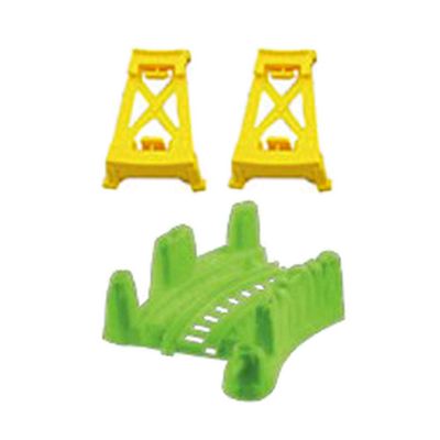 Replacement Parts for Thomas The Train - GBN45 ~ Thomas & Friends Trackmaster Percy 6 - in - 1 Set ~ Replacement Bridge Parts ~ 1 Green Curve Track, 2 Yellow Risers