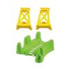 Replacement Parts for Thomas The Train - GBN45 ~ Thomas & Friends Trackmaster Percy 6 - in - 1 Set ~ Replacement Bridge Parts ~ 1 Green Curve Track, 2 Yellow Risers view 1