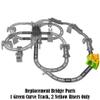Replacement Parts for Thomas The Train - GBN45 ~ Thomas & Friends Trackmaster Percy 6 - in - 1 Set ~ Replacement Bridge Parts ~ 1 Green Curve Track, 2 Yellow Risers view 4
