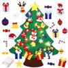 Abakuku 3FT DIY Felt Christmas Tree for Kids with 31pcs Detachable Ornaments,Wall Hanging Xmas Christmas Decorations with String Light (Batteries Not Included) view 1