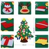 Abakuku 3FT DIY Felt Christmas Tree for Kids with 31pcs Detachable Ornaments,Wall Hanging Xmas Christmas Decorations with String Light (Batteries Not Included) view 2