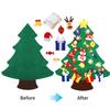 Abakuku 3FT DIY Felt Christmas Tree for Kids with 31pcs Detachable Ornaments,Wall Hanging Xmas Christmas Decorations with String Light (Batteries Not Included) view 3