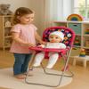 Fash n kolor - Baby Doll High Chair with Tray, Fits up to 18 inch Baby Dolls, Flower Print Toddler Furniture Toy High Chair for Dolls Toys Easy to fold for compact storage view 2