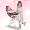 Fash n kolor - Baby Doll High Chair with Tray, Fits up to 18 inch Baby Dolls, Flower Print Toddler Furniture Toy High Chair for Dolls Toys Easy to fold for compact storage view 3
