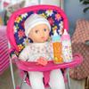 Fash n kolor - Baby Doll High Chair with Tray, Fits up to 18 inch Baby Dolls, Flower Print Toddler Furniture Toy High Chair for Dolls Toys Easy to fold for compact storage view 4