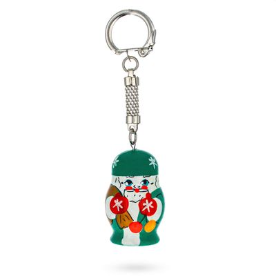BestPysanky Santa with Presents Wooden Key Chain
