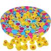 The Dreidel Company Duck Pond Matching Game Includes 20 Ducks with Numbers and Shapes and 3' x 6" Inflatable Pool, Memory Game, Water Outdoor Game for Children, Preschoolers, Birthday Party, Carnival view 1