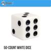 Regal Games Dice Set - 6 Sided White 16mm Square Dice for Classroom or Family Game Night - 50 Dice view 2