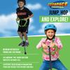 Geospace Jumparoo Boing! 'PRO' Medium Pogo Stick for Kids - Supports 60-100lbs Outdoor Toy for Boys and Girls Active Play for Balance, Coordination, Exercise & Fitness (Black with Green wrap) view 3
