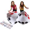 13" Jumbo Inflatable Dice, 2pack Outdoor Fun Giant Inflatable Dice Set and 12mm 10pcs Dice for Indoor and Outdoor Broad Game, Ludo and Pool Party view 1