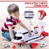 Acksonse Airplane Toy Kids Plane 15 Inches Large with Light and Sound for 3 4 5 6 7 Year Old Boys Girls Toddlers, Ambulance Aircraft Toy Vehicle Play Set with Traffic Signs and 6 Rescue Trucks view 2
