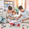 Acksonse Airplane Toy Kids Plane 15 Inches Large with Light and Sound for 3 4 5 6 7 Year Old Boys Girls Toddlers, Ambulance Aircraft Toy Vehicle Play Set with Traffic Signs and 6 Rescue Trucks view 3