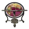 Unique Art 10-Inch Tall Table Top Pink Pearl Swirl Ocean Gemstone World Globe with Silver Tripod Stand (PINK TRIPOD SILVER) view 1